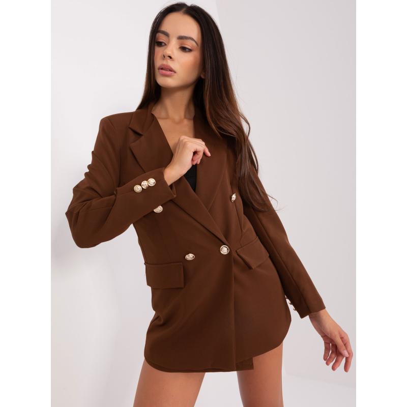 Női elegáns szett rövidnadrággal VIVIAN barna