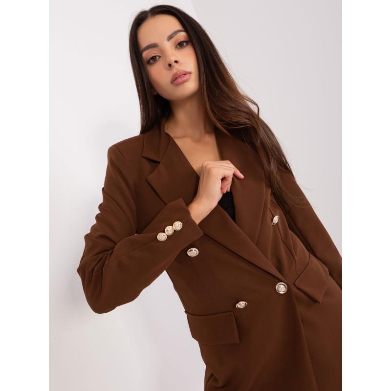 Női elegáns szett rövidnadrággal VIVIAN barna