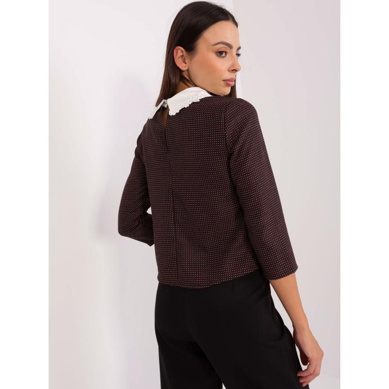 Női galléros blúz JULIETA fekete