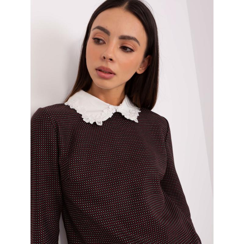 Női galléros blúz JULIETA fekete