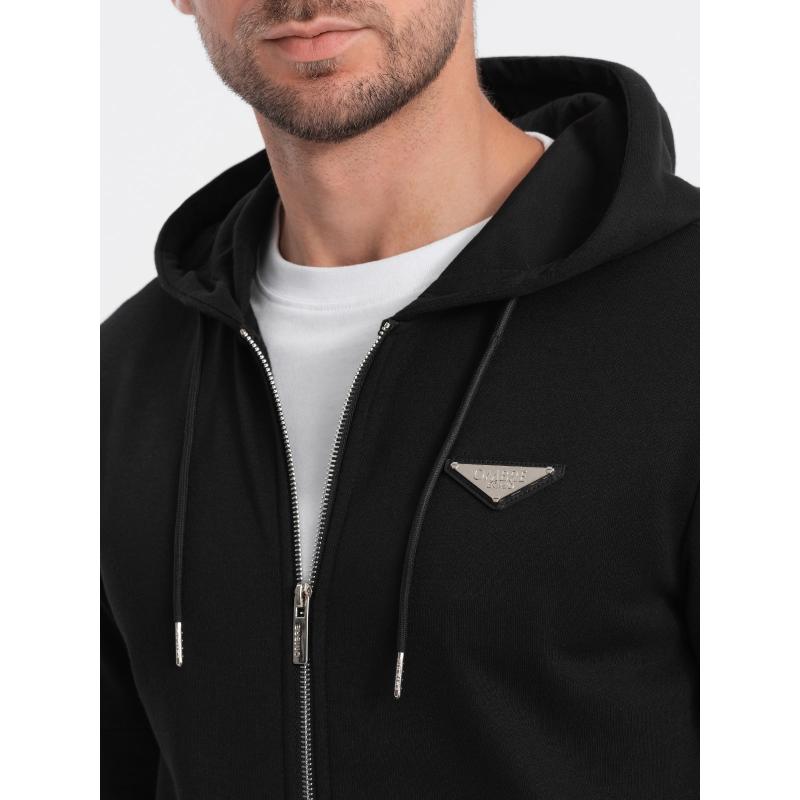 Pánska mikina na zips V3 OM-SSZP-22SS-010 čierna