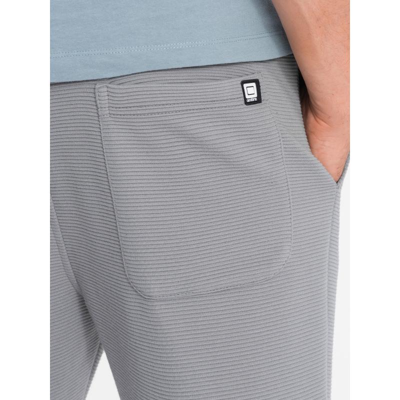 Pánské tepláky OM-PASK-0129 šedé V5 