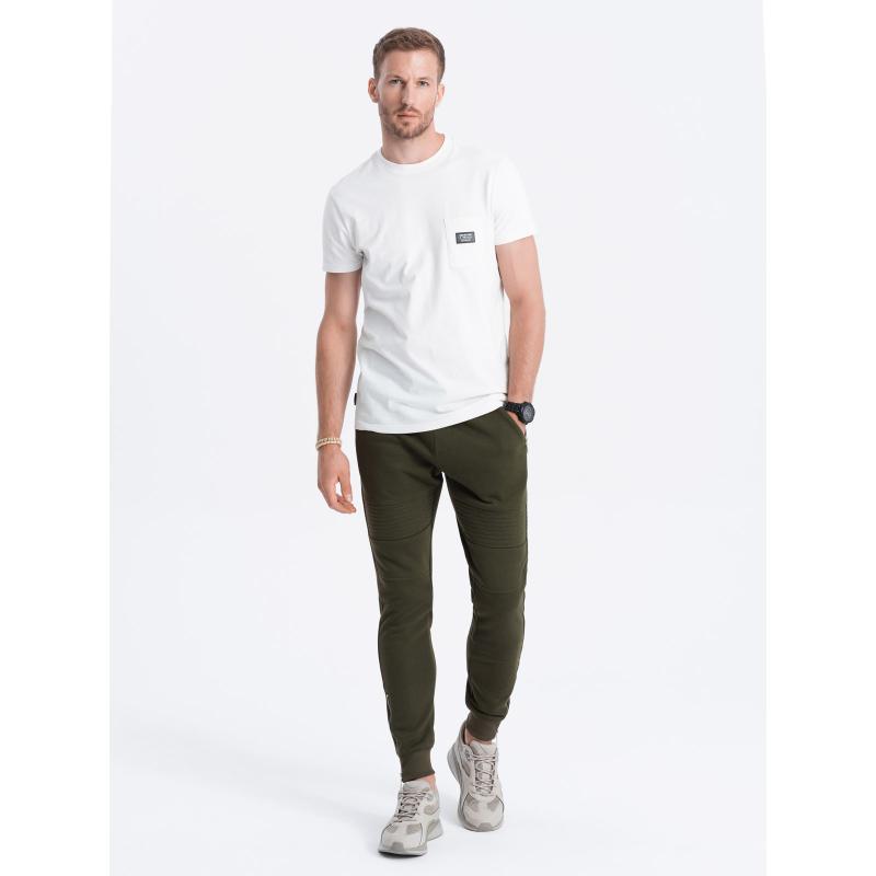 Férfi melegítőnadrág V1 OM-PASK-0131 krém színű