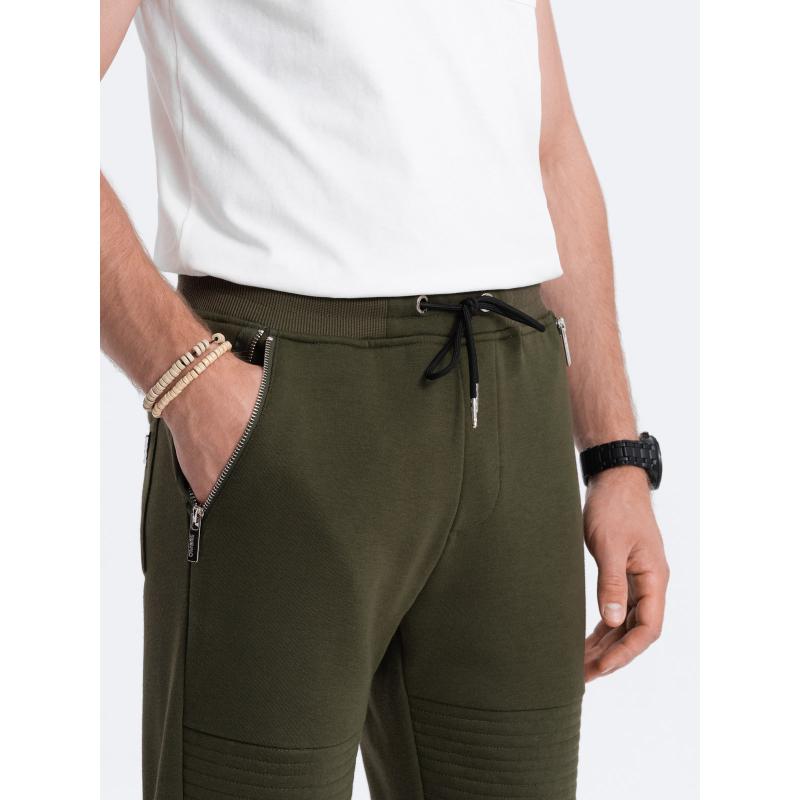 Férfi melegítőnadrág V1 OM-PASK-0131 krém színű