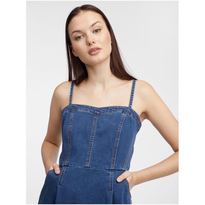 Sötétkék női farmerruha