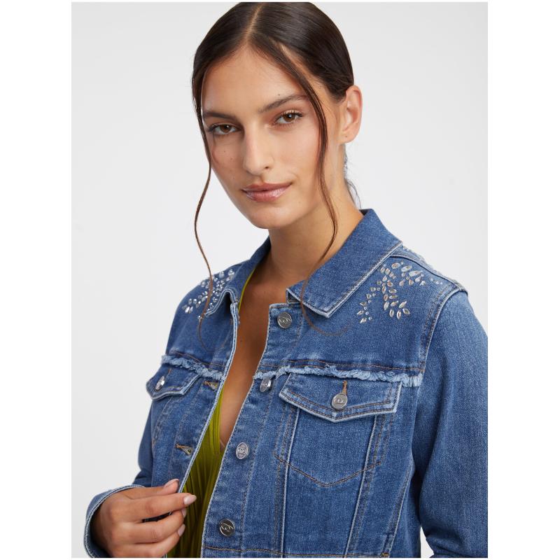 Kék női farmerdzseki
