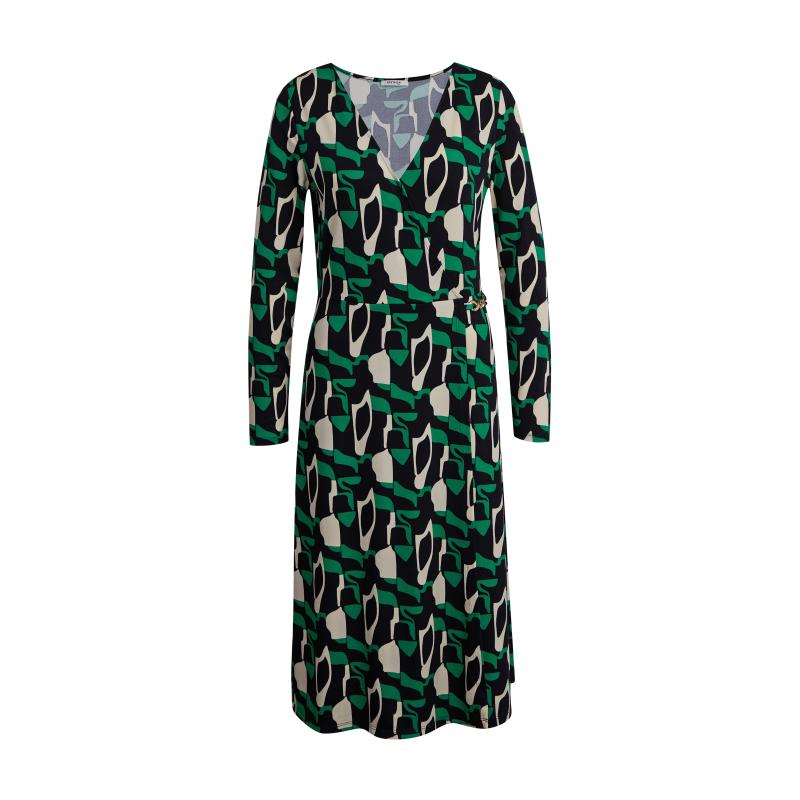 Zelené dámské vzorované šaty
