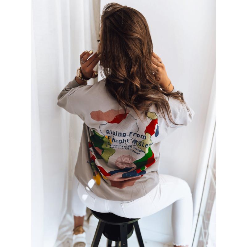 Női Plus Size pulóver JAPANESE világosszürke