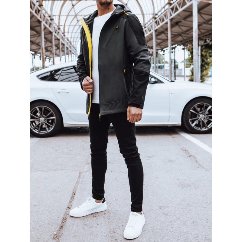 Férfi softshell dzseki kapucnival ASHA sötétszürke