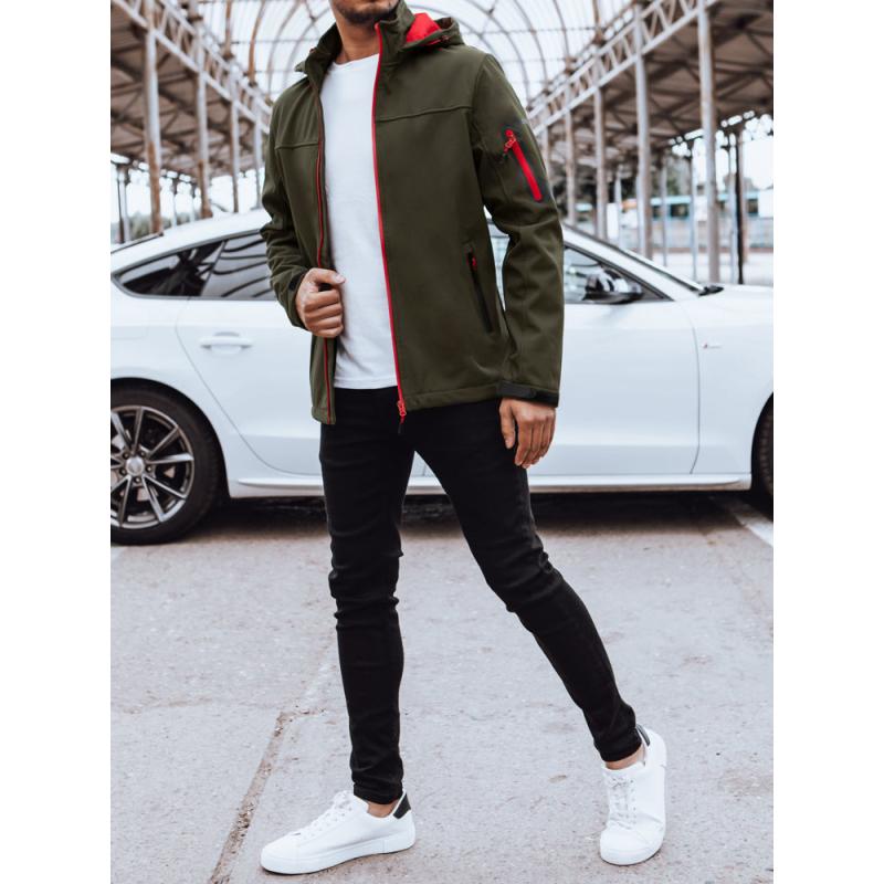 Pánská softshellová bunda s kapucí OTOS zelená