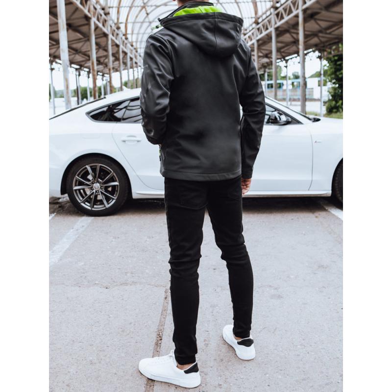 Pánská softshellová bunda s kapucí OTOS tmavě šedá