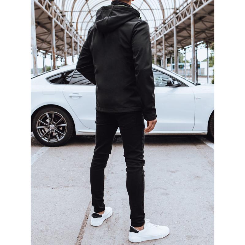 Pánska softshellová bunda s kapucňou OTOS čierna