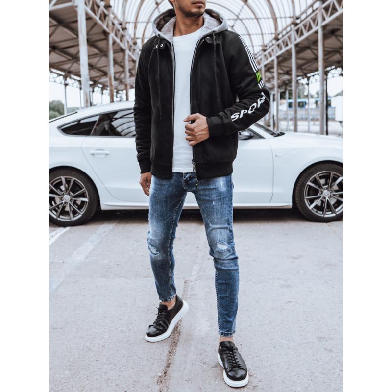 Pánská fleecová mikina s potiskem QITAS černá