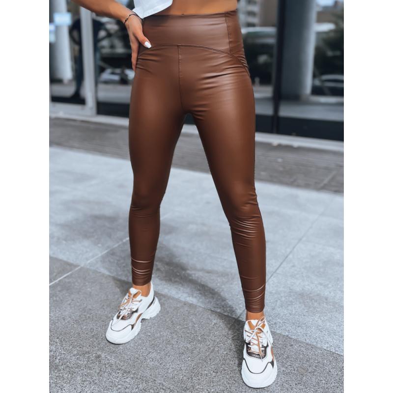 Női viaszolt leggings WAXED CHIC csokoládé