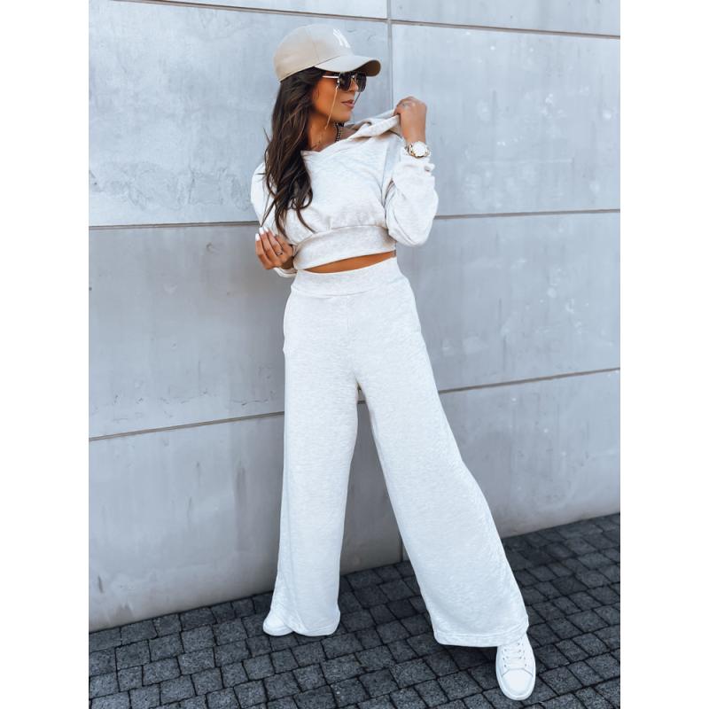 Dámská souprava širokých kalhot a mikiny MINALIA béžová