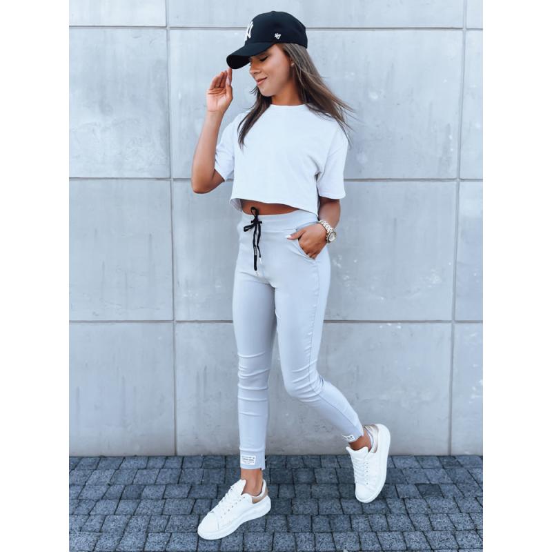 Dámske športové tepláky VELVET SKY svetlosivé