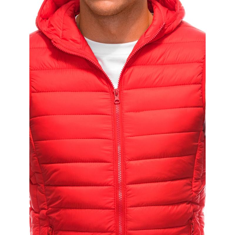 Pánská prošívaná vesta V61 červená