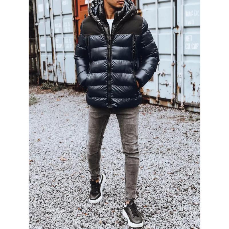 Férfi steppelt kabát SESA sötétkék