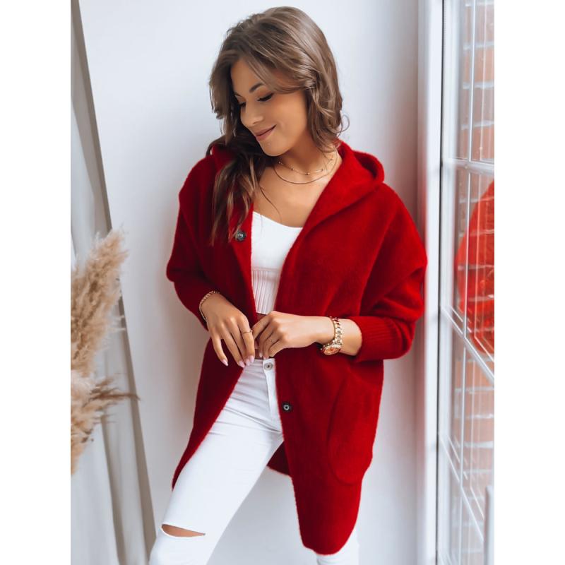 Dámský alpakový kabát RITA červený