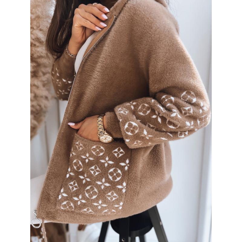 Dámský kabát z alpaky WINONA hnědý