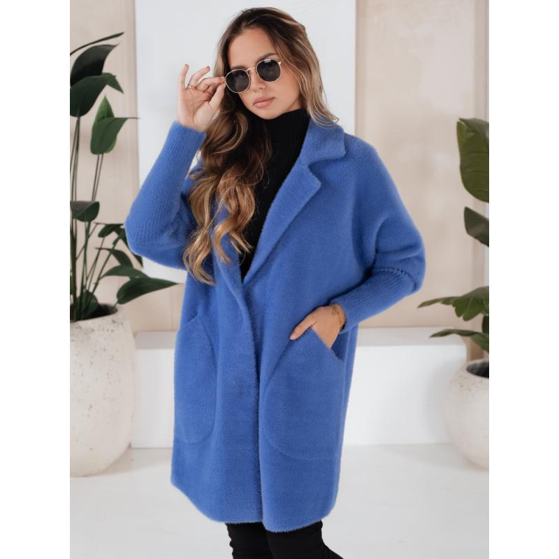 Dámský kabát z alpaky RITA II modrý