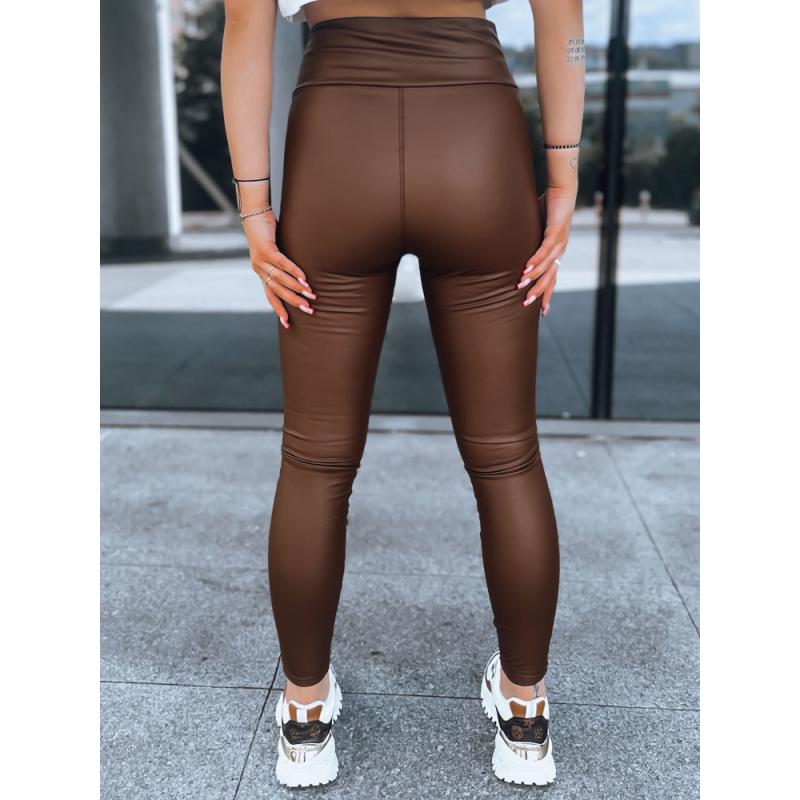 Dámské voskované kalhoty VALENTIS hnědé