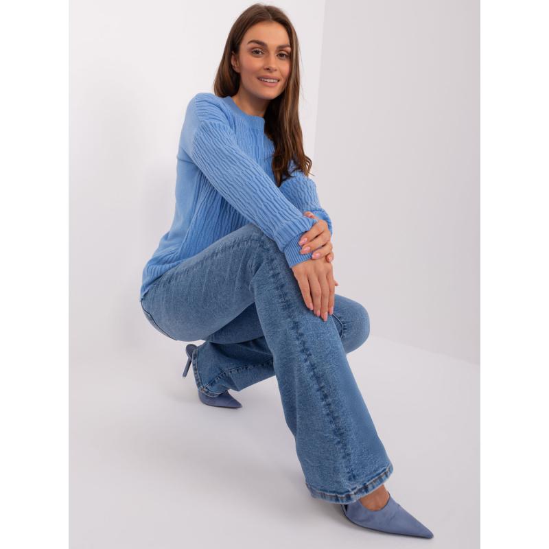 Dámský svetr se vzory ABERDEEN modrý