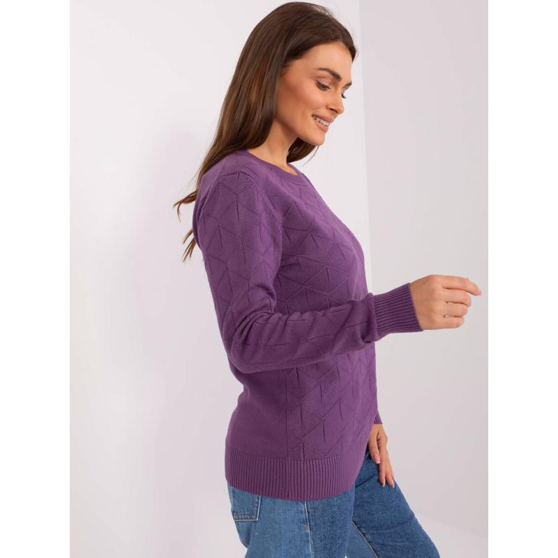 Dámsky bavlnený sveter ACCENT fialový