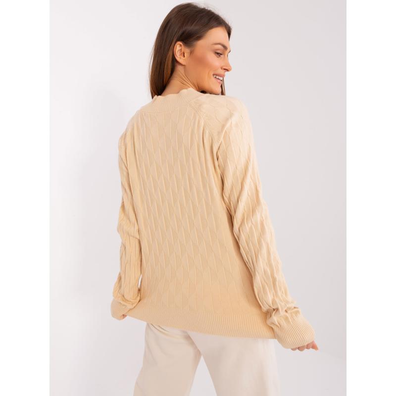 Dámský svetr se vzory ACIP béžový