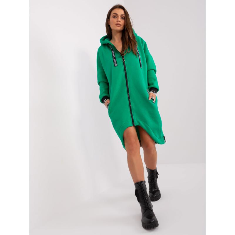 Női kapucnis pulóver TIKA zöld