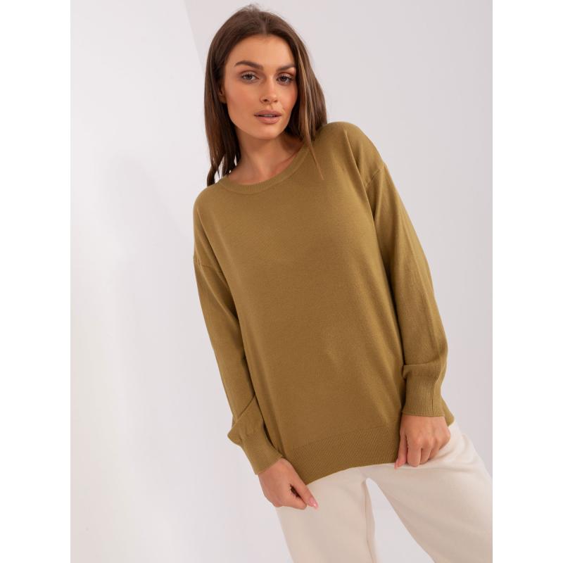Dámsky bavlnený sveter AIDA olivový