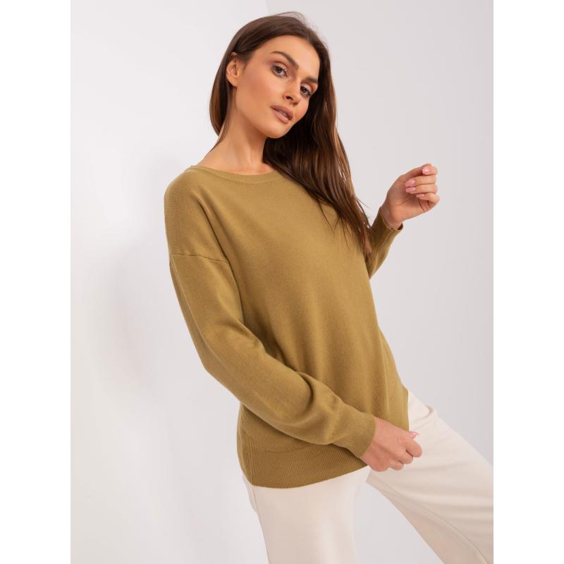 Dámsky bavlnený sveter AIDA olivový