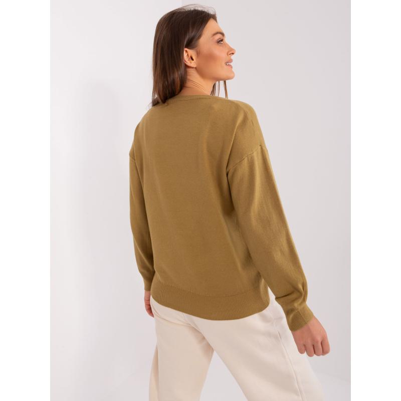 Dámsky bavlnený sveter AIDA olivový