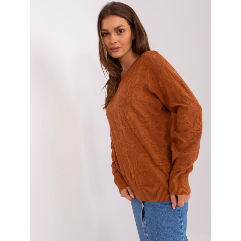 Dámský svetr s dlouhým rukávem AIRIS světle hnědý