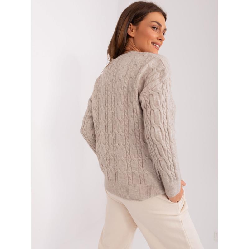 Dámský svetr s plédy AJAX béžový 