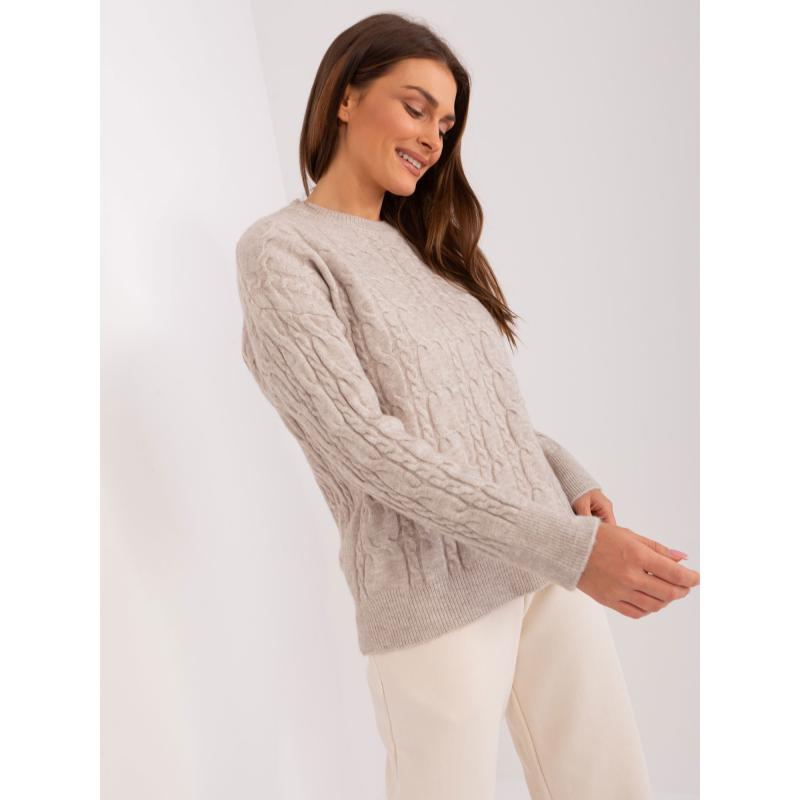 Dámský svetr s plédy AJAX béžový 
