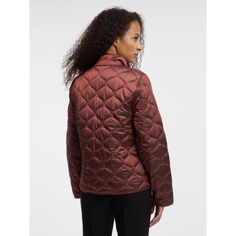 Hnědá dámská prošívaná lehká bunda