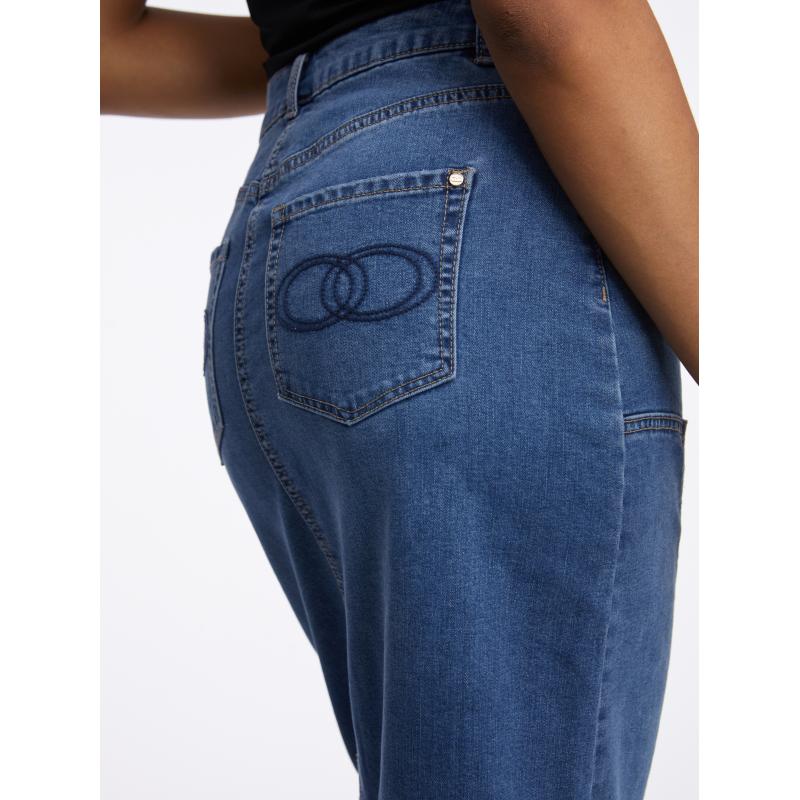 Tmavě modrá dámská džínová maxi sukně