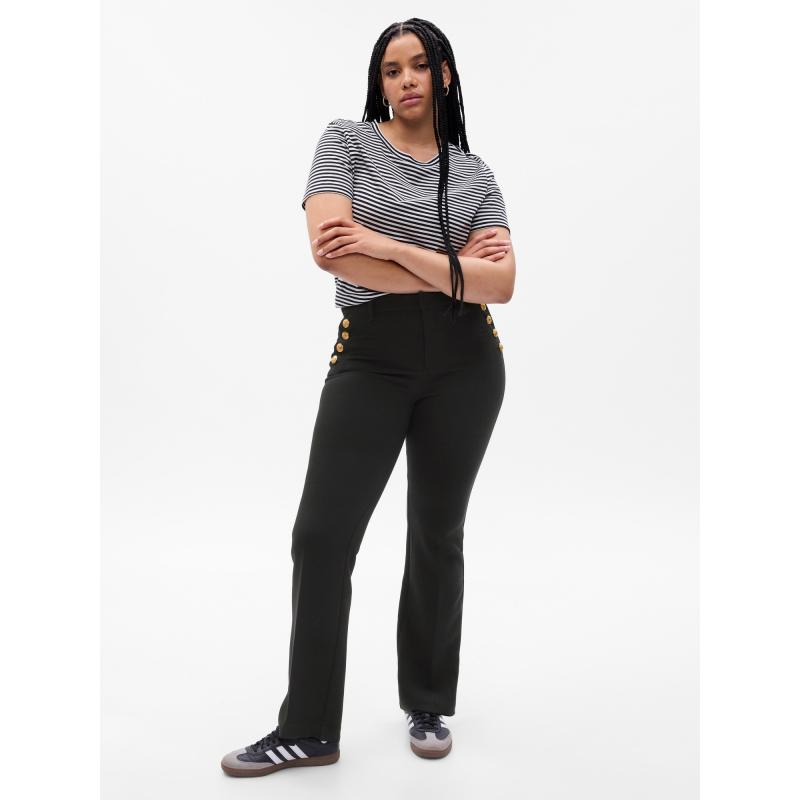 Roztiahnuté nohavice s vysokým pásom