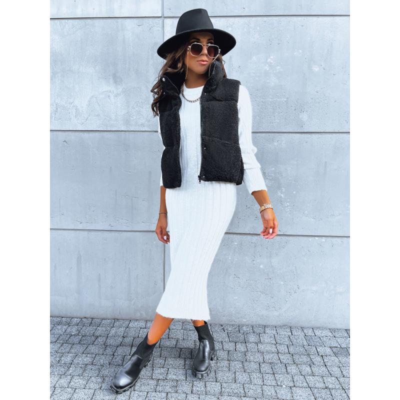 Dámska vesta z ovčej kože BEEWARM čierna