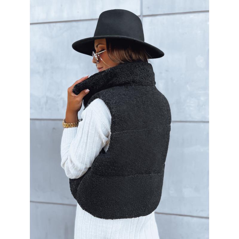 Dámska vesta z ovčej kože BEEWARM čierna