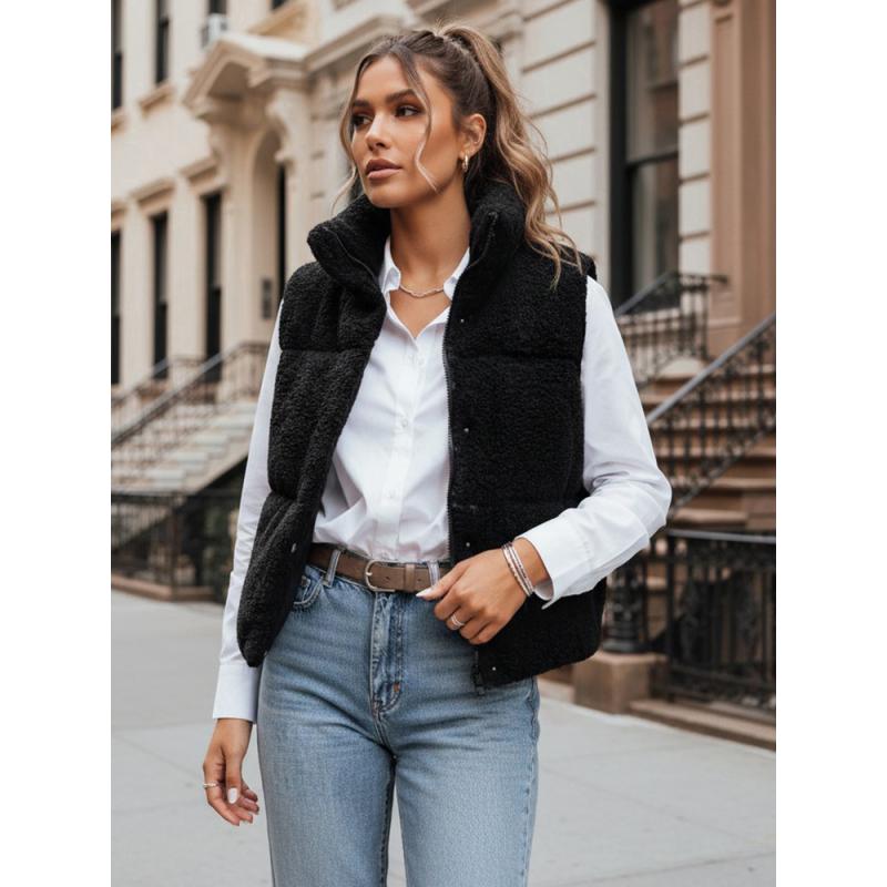 Dámská vesta z ovčí kůže BEEWARM černá
