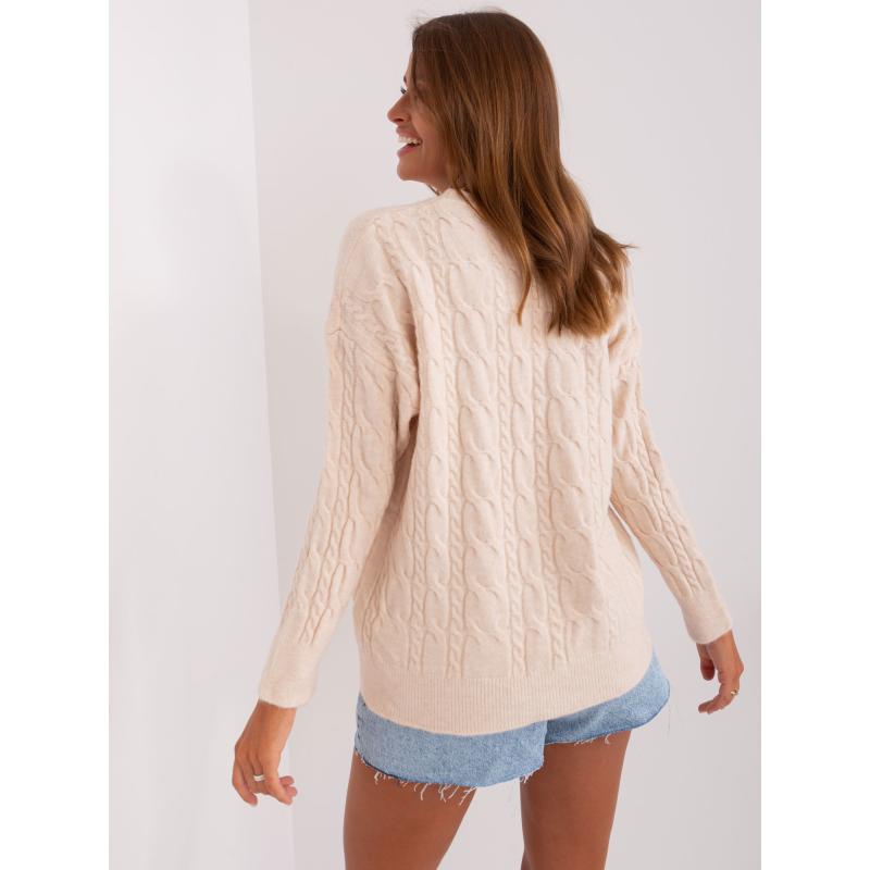 Női pulóver foltokkal KLASA világos bézs