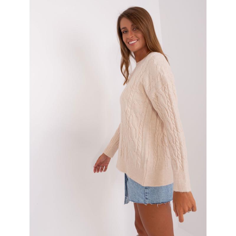 Női pulóver foltokkal KLASA világos bézs