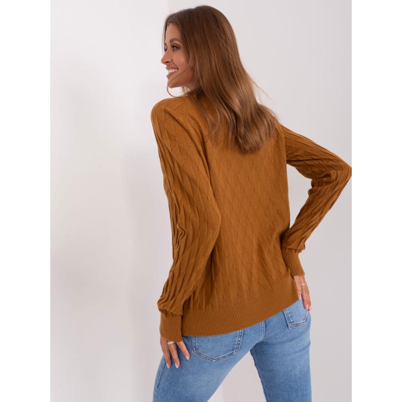 Dámský svetr se vzory CRISPIN světle hnědý