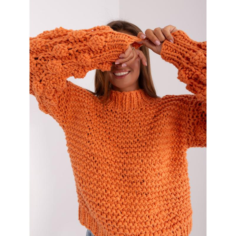 Női oversize pulóver HILARY narancssárga