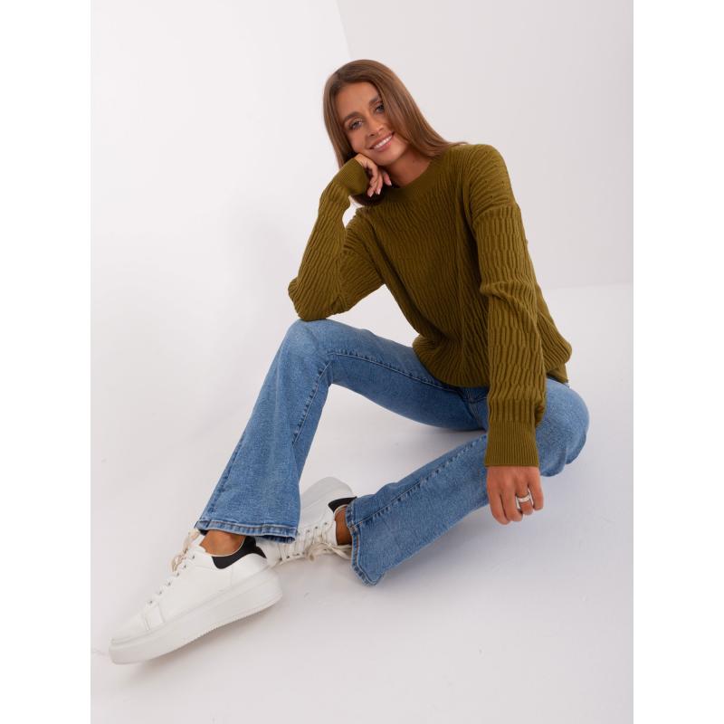 Dámský svetr s viskózou FREDDA olivový
