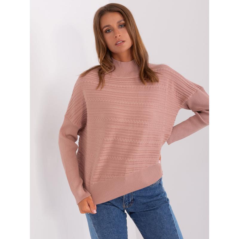 Dámsky sveter s nápletom FINIAN ružový