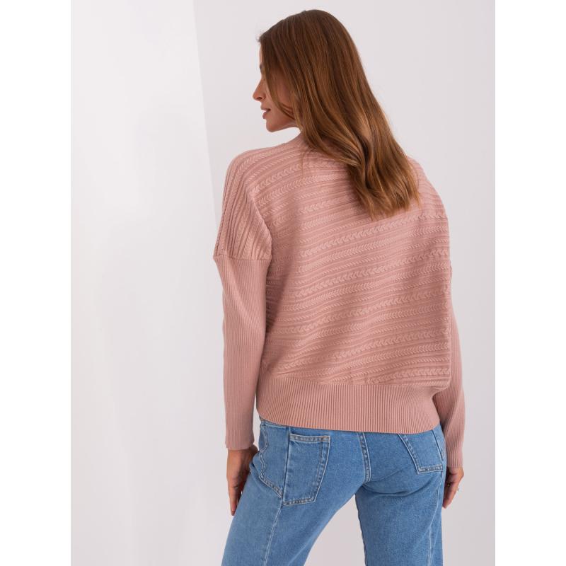 Dámsky sveter s nápletom FINIAN ružový