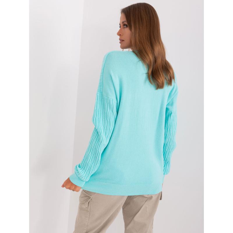 Dámský svetr s kulatým výstřihem OSA mátový 